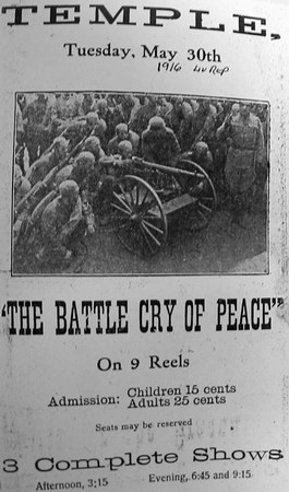 Temple Theatre - Old Ad (newer photo)